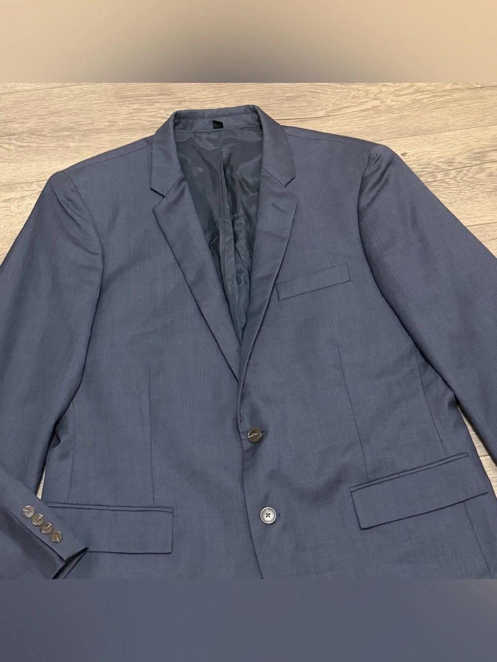 J Crew Blazer Men's Wool Thompson Suit Jacket Sport Coat Navy Blue Sz 46R